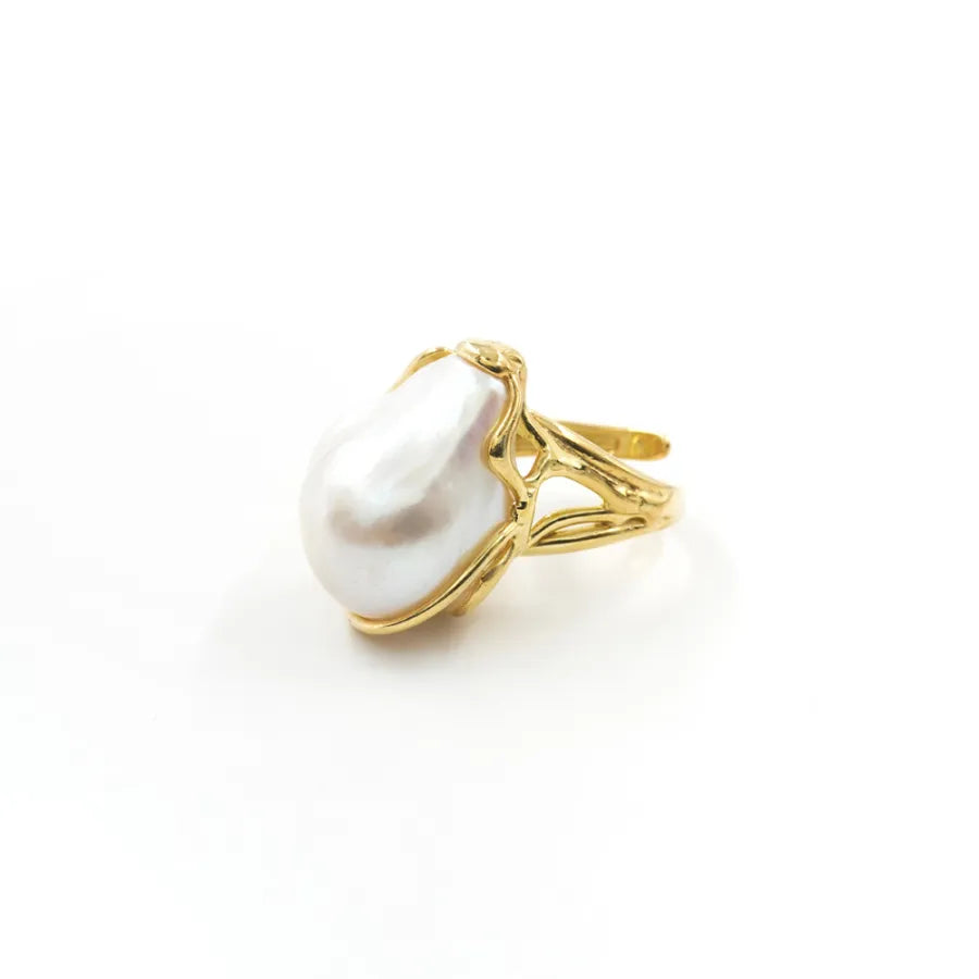 Anello in Arg.925 con Perla Barocca