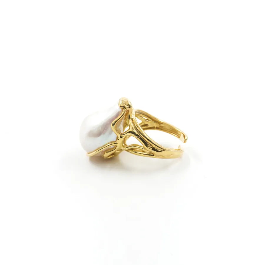 Anello in Arg.925 con Perla Barocca