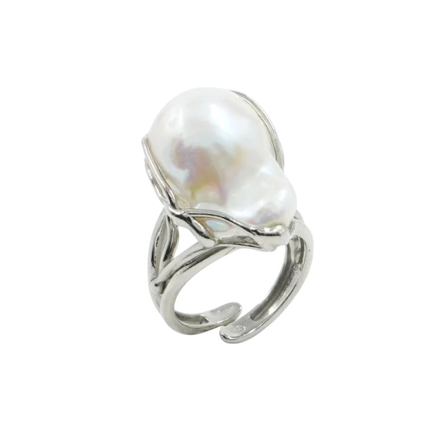Anello in Arg.925 con Perla Barocca