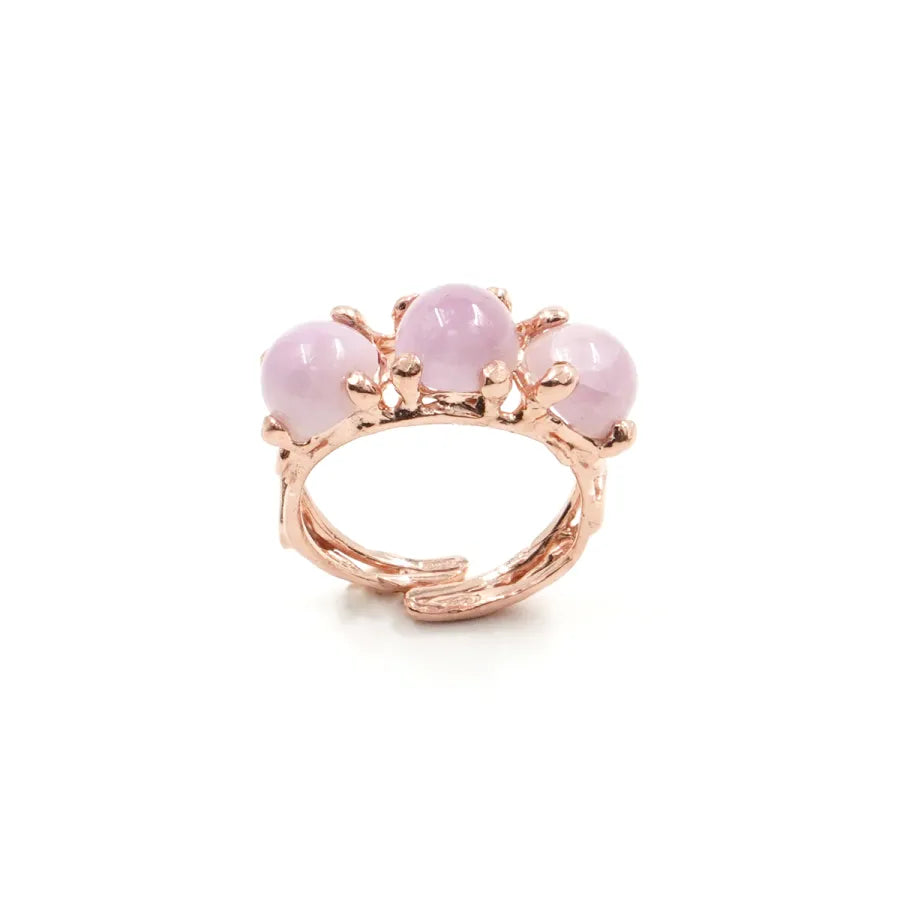 Anello Trilogy in Arg.925 Rosato con Kunzite