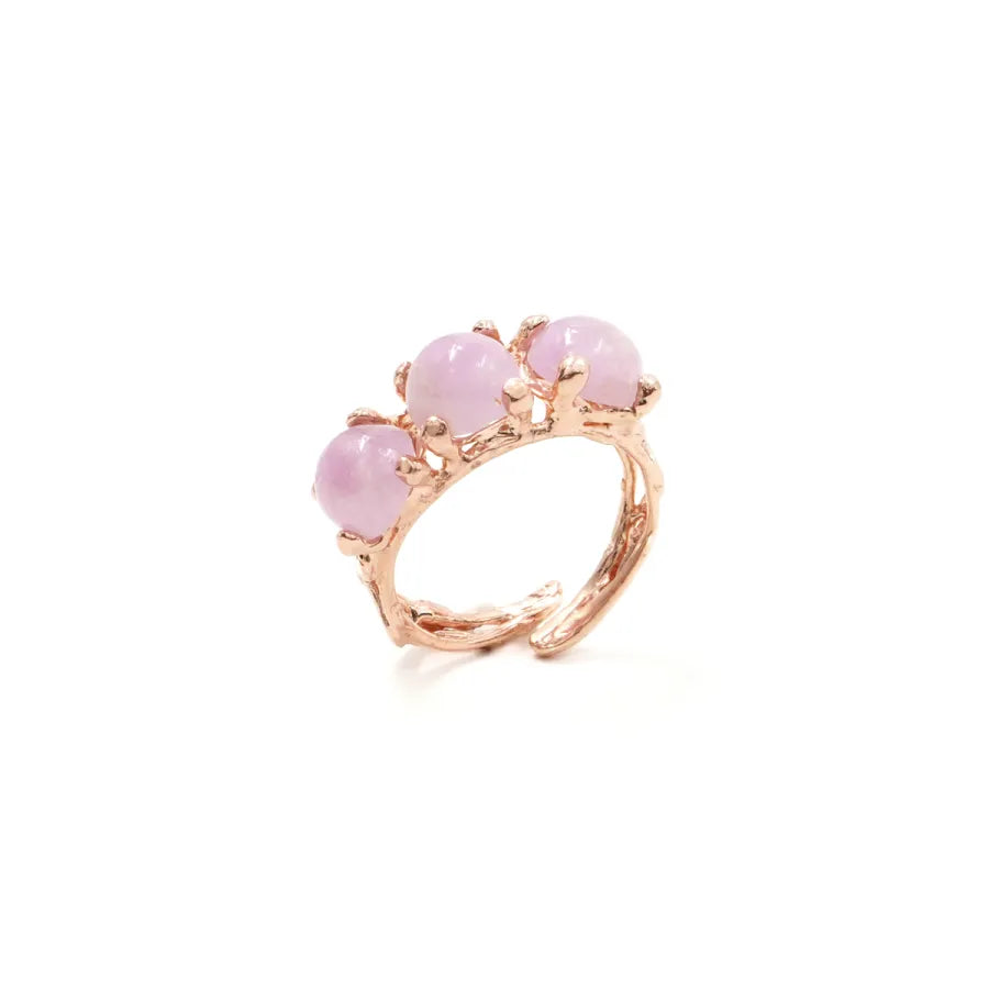 Anello Trilogy in Arg.925 Rosato con Kunzite