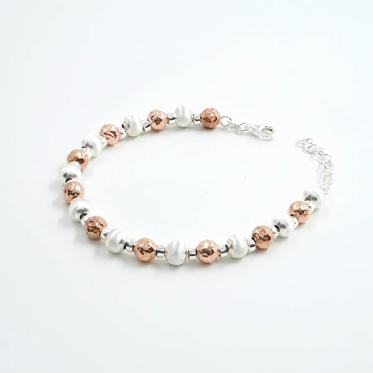 Bracciale in Arg.925 con sfere satinate
