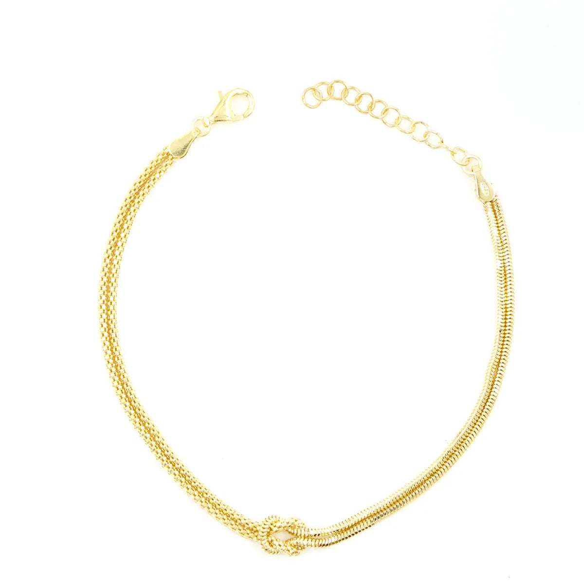 Bracciale in Arg.925 catena coreana annodata