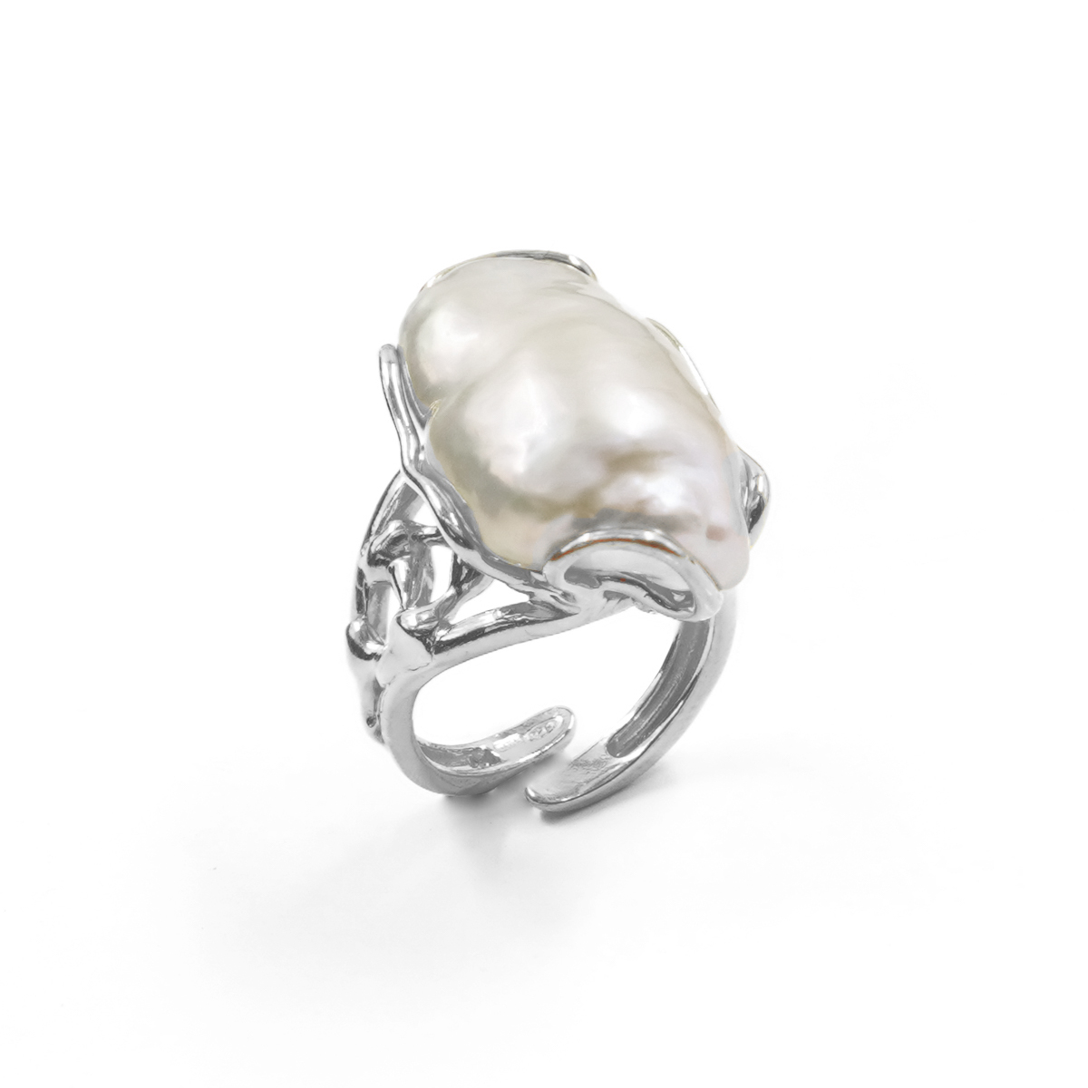 Anello in Arg.925 con Perla barocca