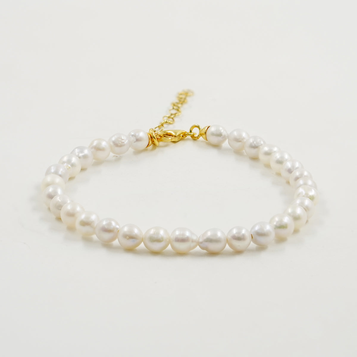 Bracciale in Arg.925 dorato con perle a riso