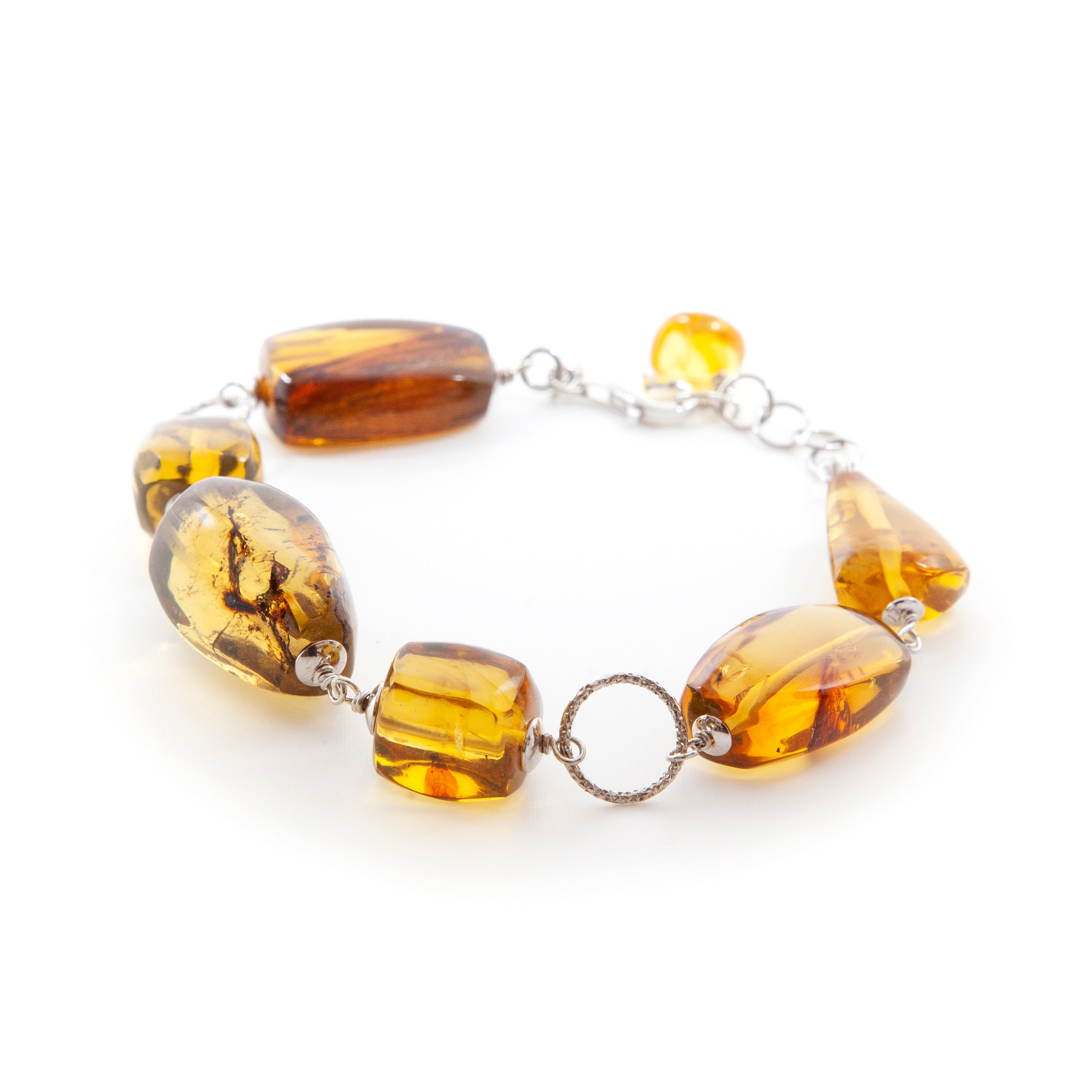 Bracciale in Ambra Baltica e Argento 925