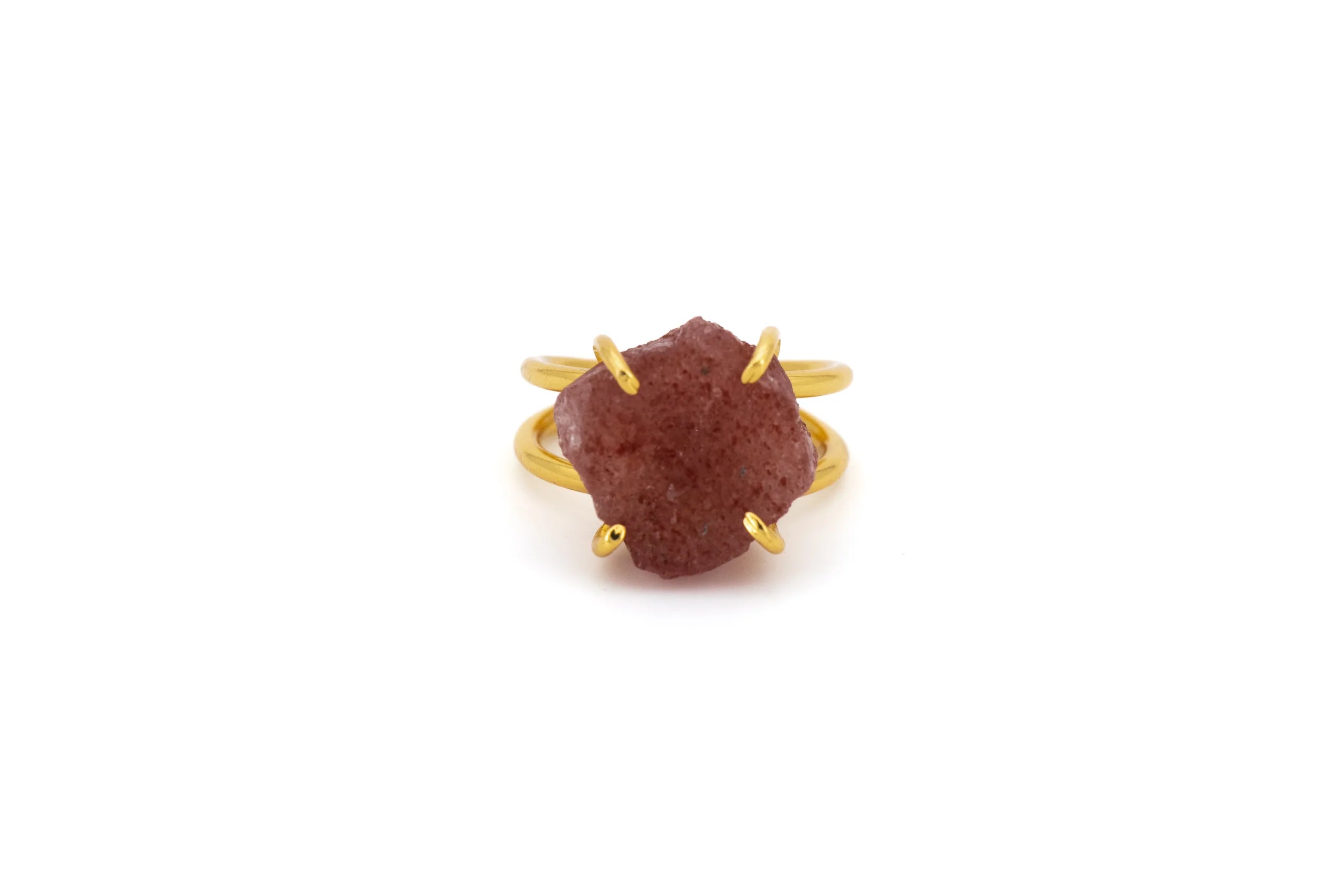Anello in Ottone e Pietra grezza