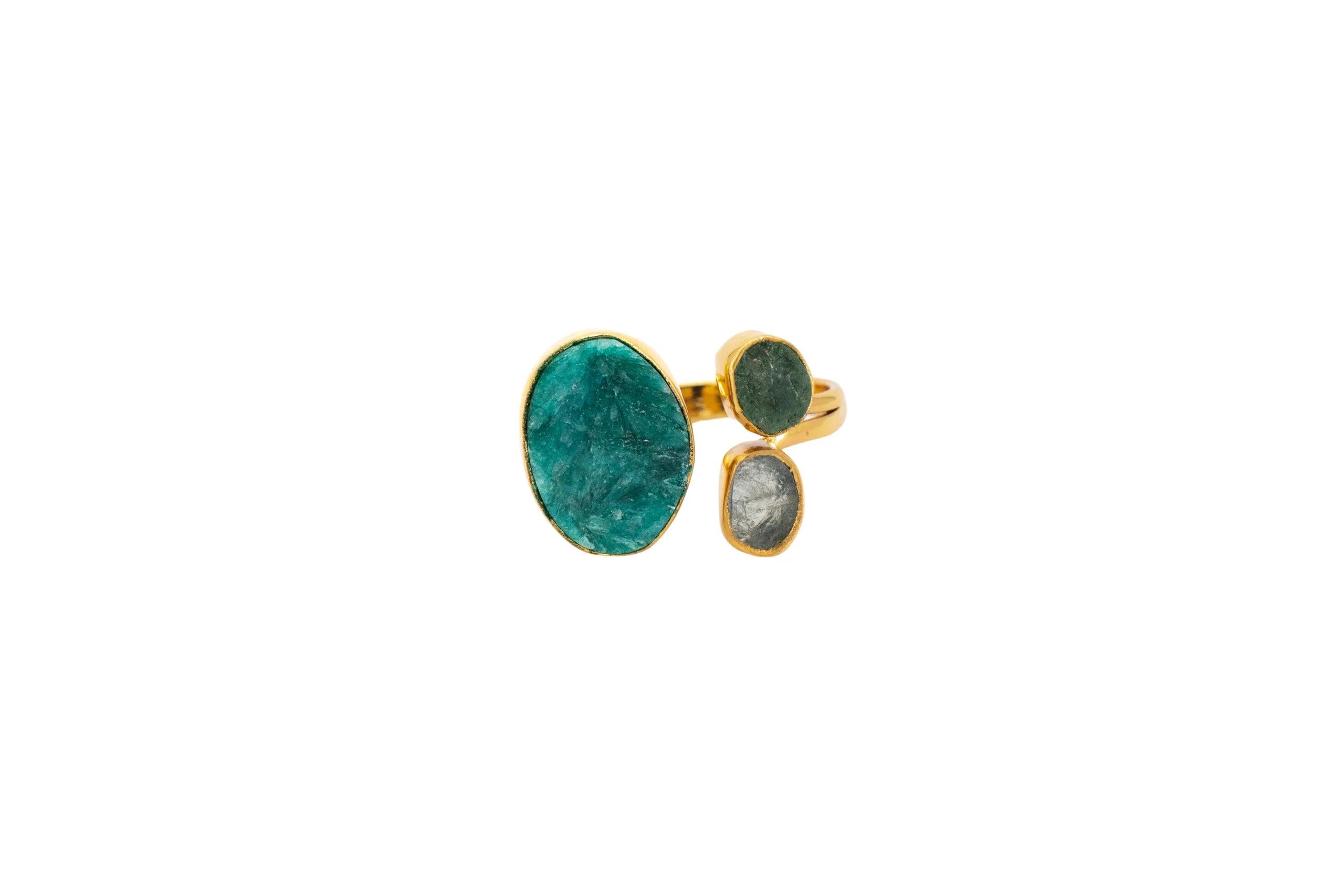 Anello in Ottone pietra astratta