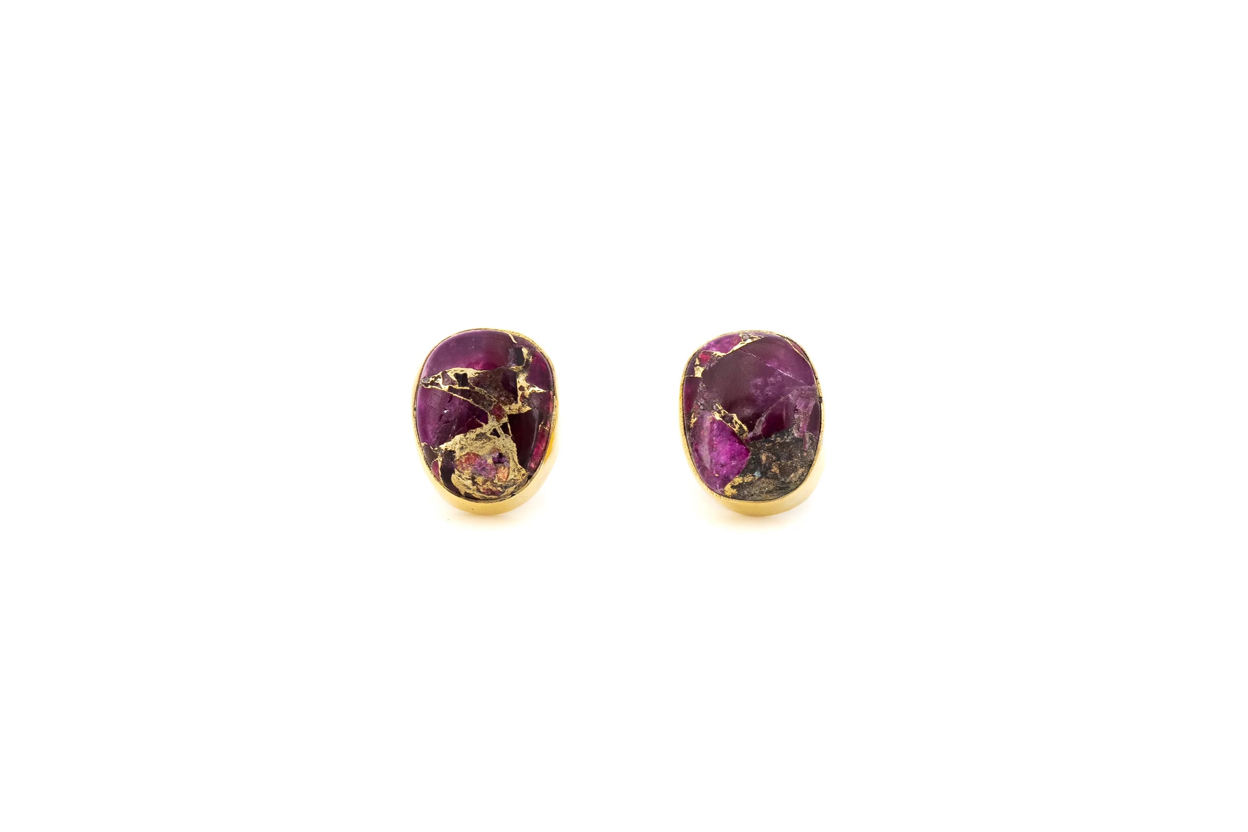 Orecchini in Ottone e Apatite