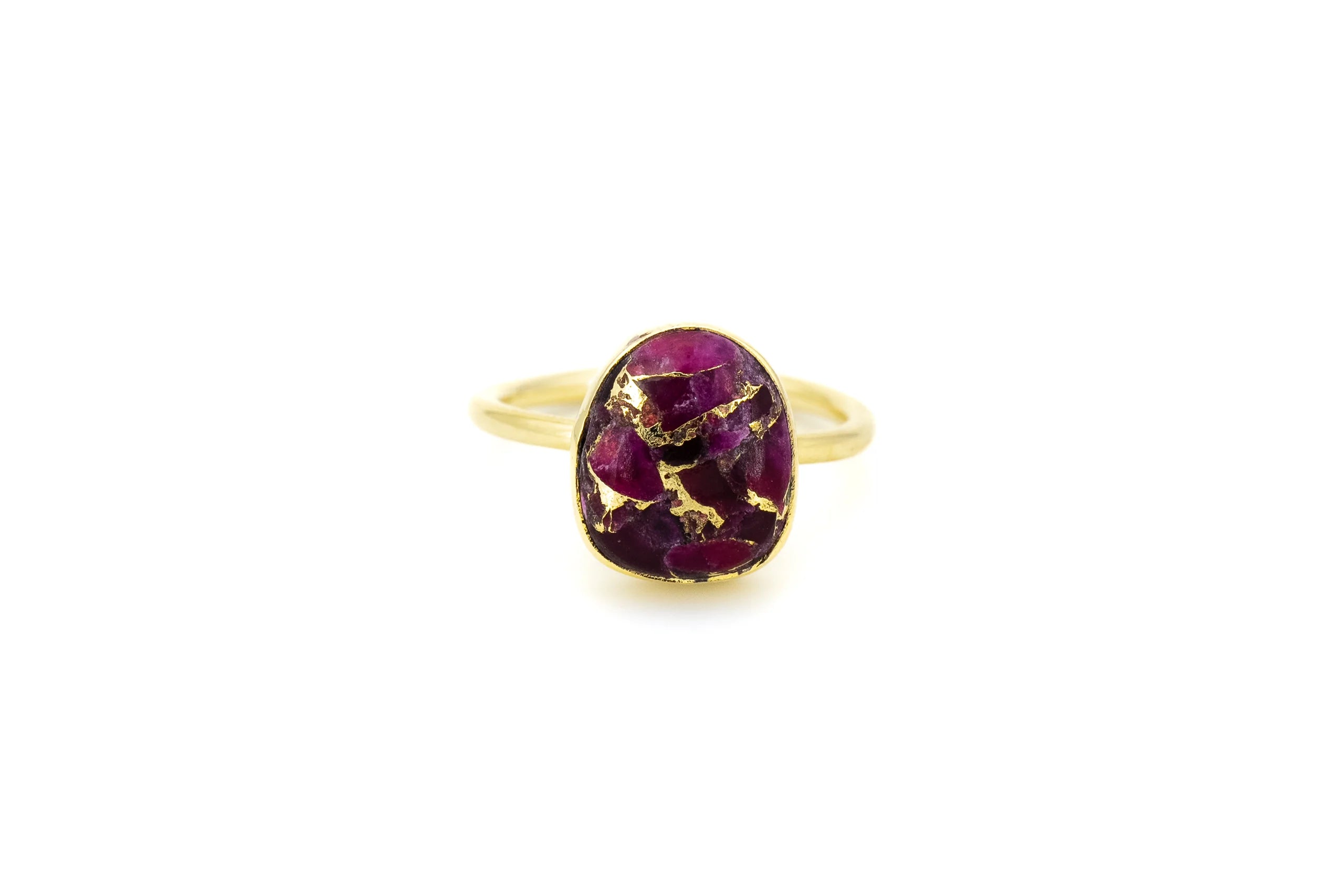 Anello in Ottone e Apatite
