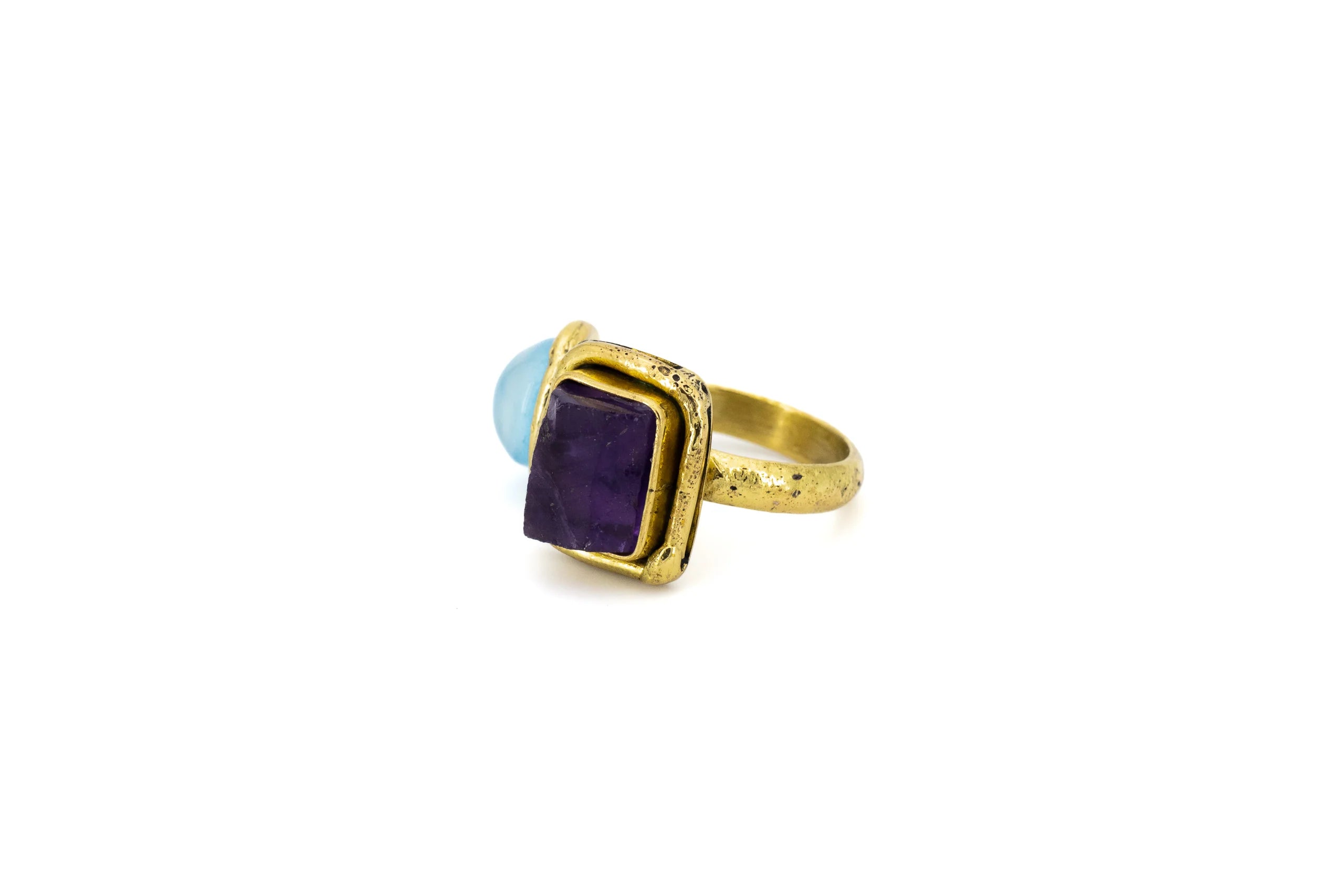 Anello in Ottone e pietre dure