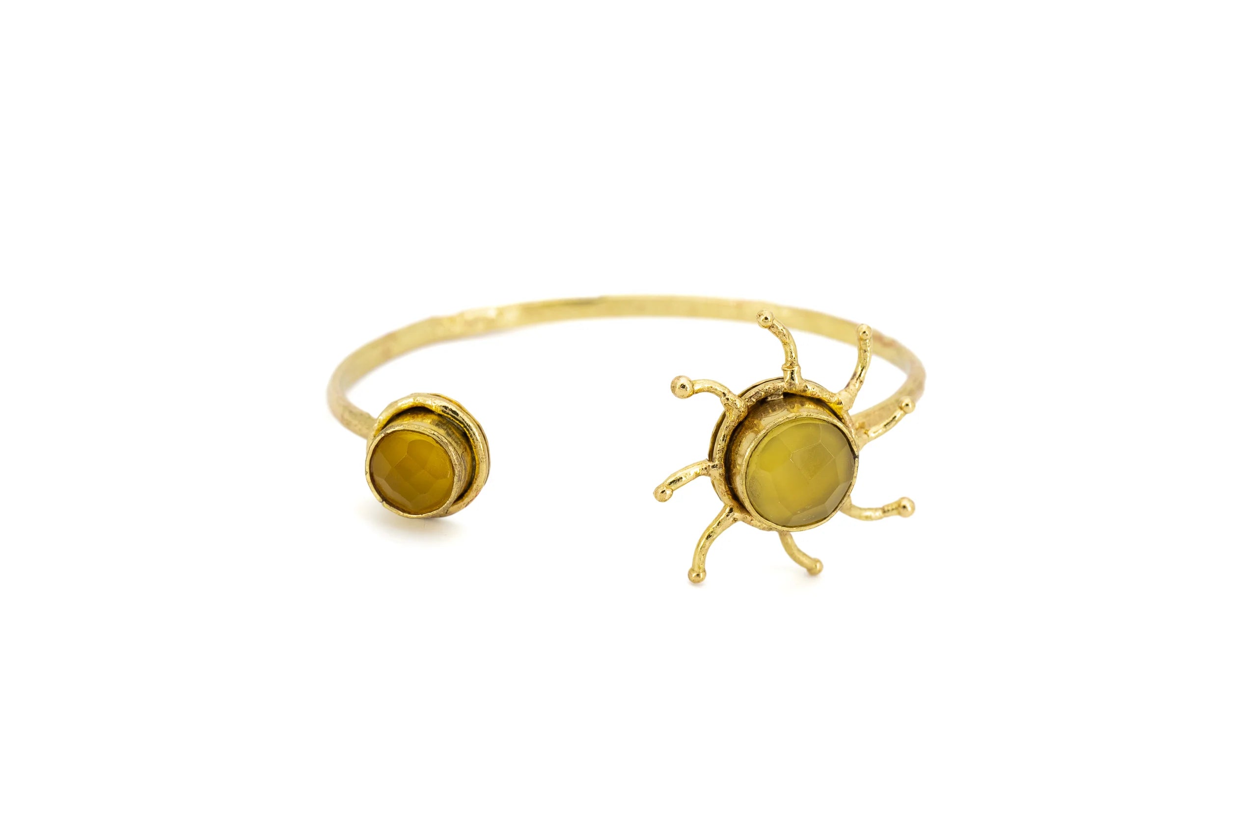 Bracciale sole in Ottone e Pietra naturale
