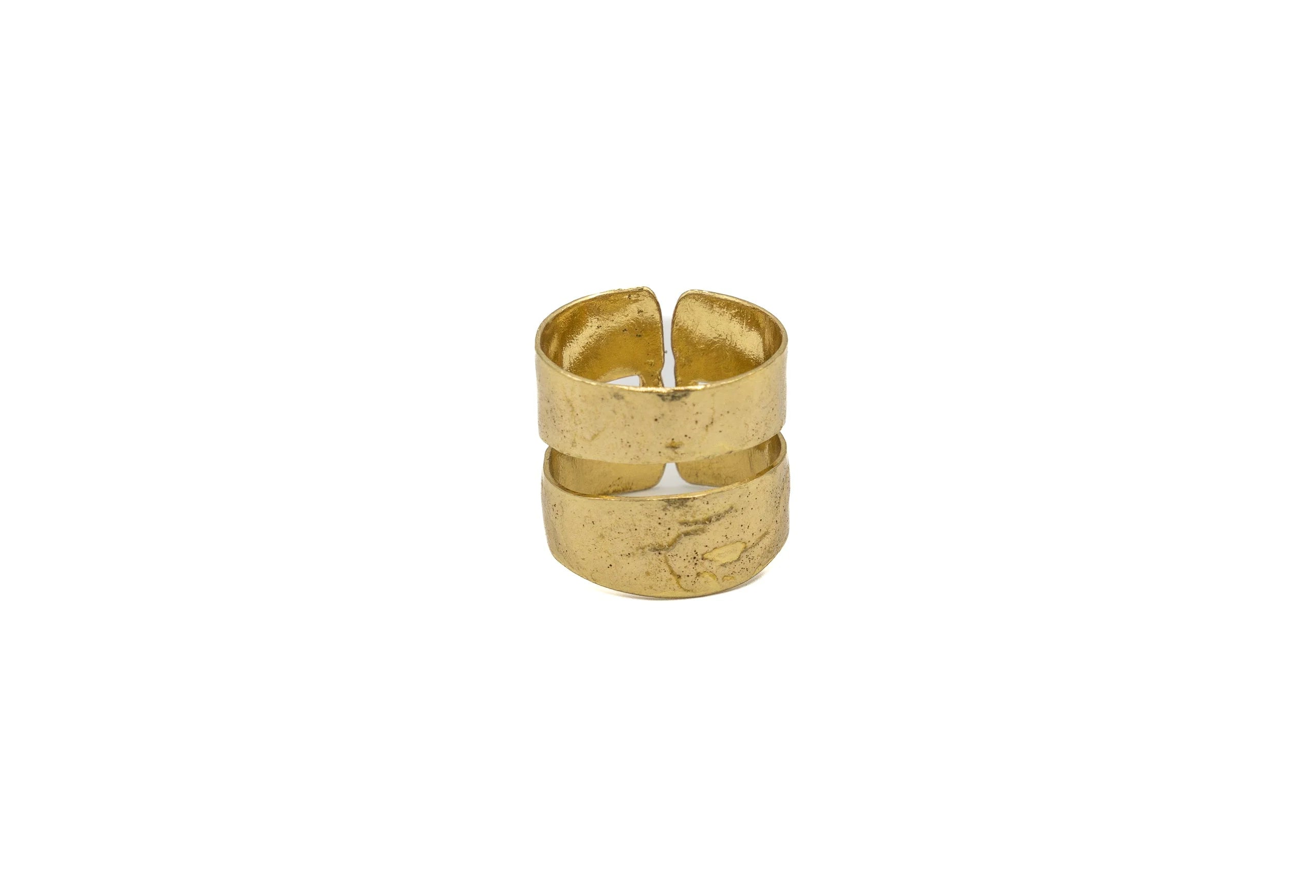 Anello a fascia doppia in Ottone