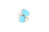 Anello in Arg.925 e Pasta di Turchese "4 fiori"