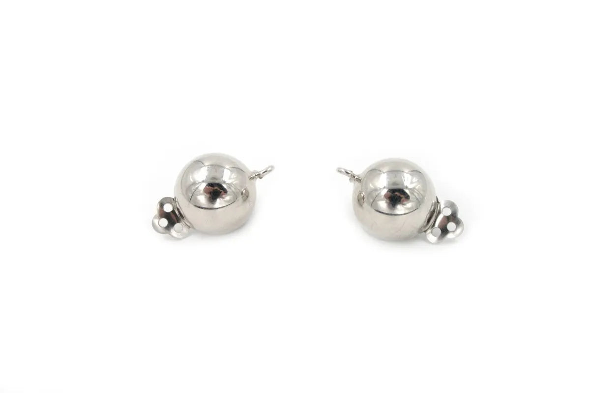 Argento 925‰ orecchini clips semisfera