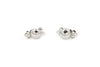 Argento 925‰ orecchini clips semisfera