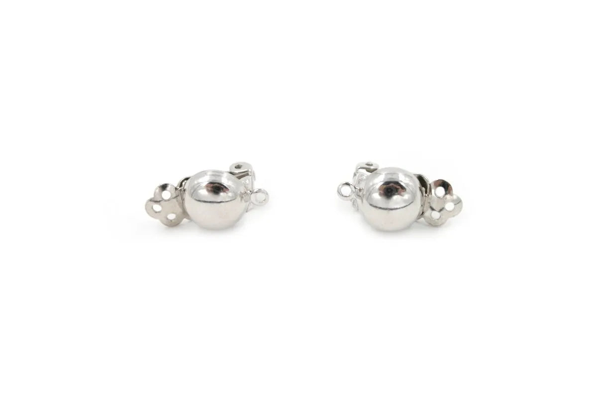 Argento 925‰ orecchini clips semisfera