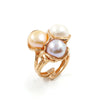 Anello in Arg. 925 con perle multicolore – Rosato