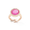 Anello in argento 925 con zirconi e cristallo colore rosa – Rosato