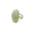 Anello in argento 925 con Acquamarina verde – Rodiato