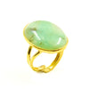 Anello in Arg.925 dorato con Crisoprasio