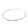 Bracciale in argento con rondelle e dadi 3mm-4mm, Rodiato e Rose’