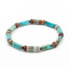 Bracciale Elastico con Diaspro Imperiale, Ematite e elemento in Arg.925