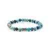 Bracciale Elastico con Sodalite arancio, Diaspro Imperiale e elemento in Arg.925