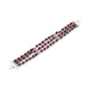 Bracciale multifilo in Arg.925 con Granato e Tormalina