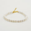 Bracciale in Arg.925 dorato con perle a riso