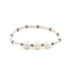 Bracciale Elastico con Ematite rose’ e Perle