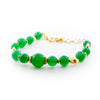 Bracciale in Agata Verde e Argento 925 placcato oro