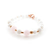 Bracciale in Agata Bianca, Morganite e Argento 925