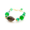 Bracciale in Agata Verde, Ematite, Marcassite, Zirconi e Argento 925