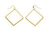Orecchini rombo martellato in Ottone