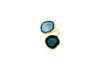 Anello in Ottone doppio geode