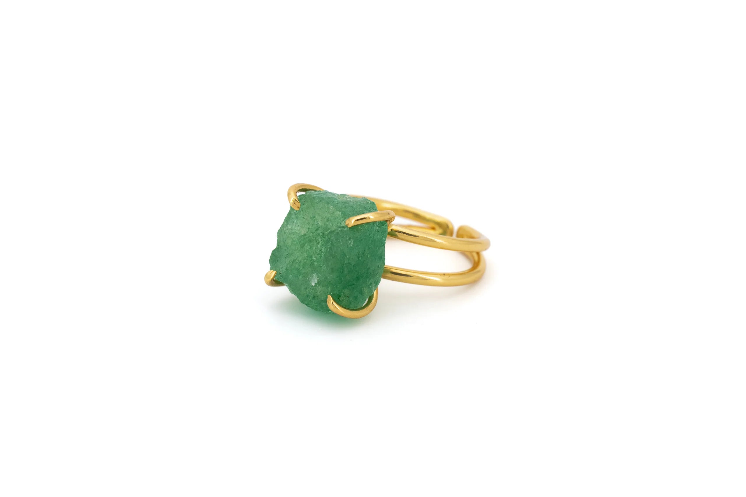 Anello in Ottone e Pietra grezza