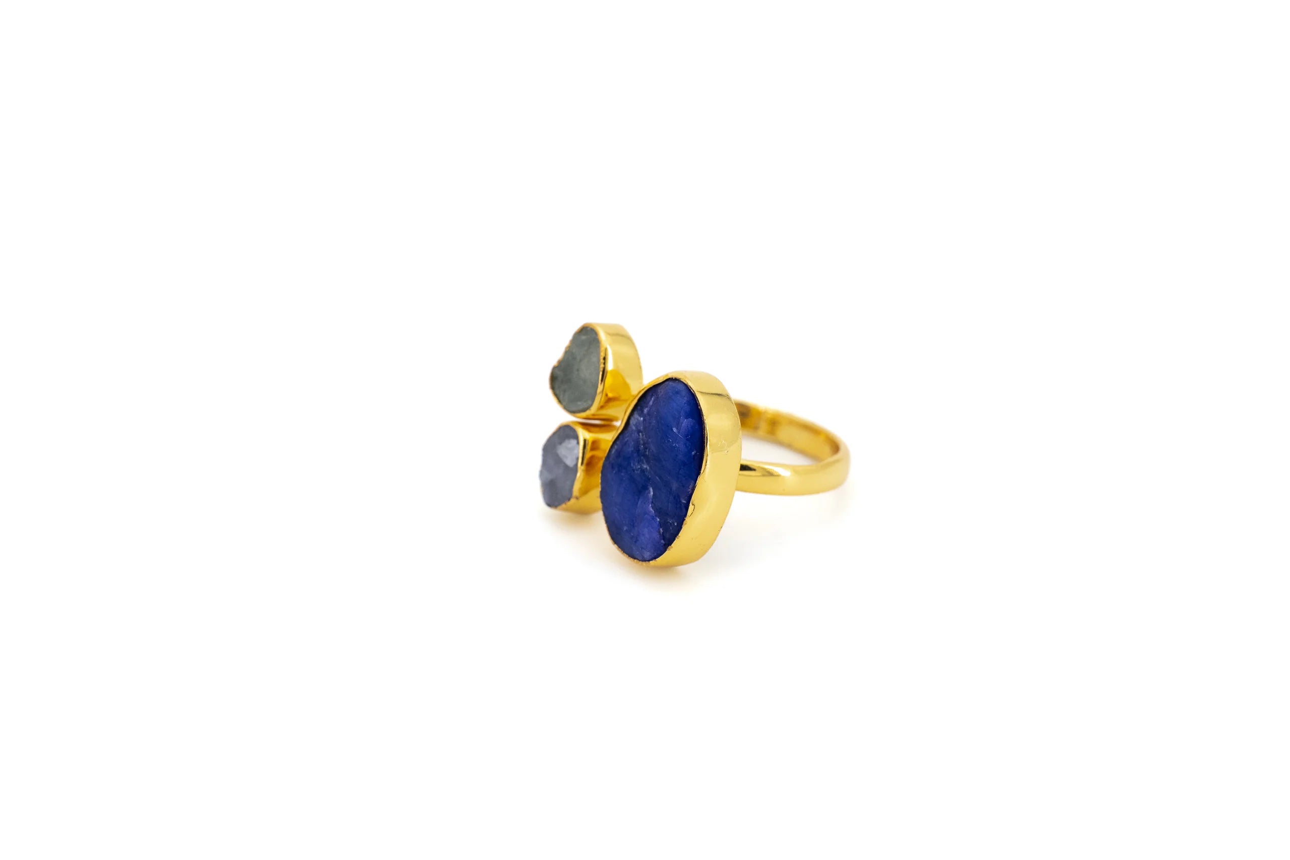 Anello in Ottone pietra astratta