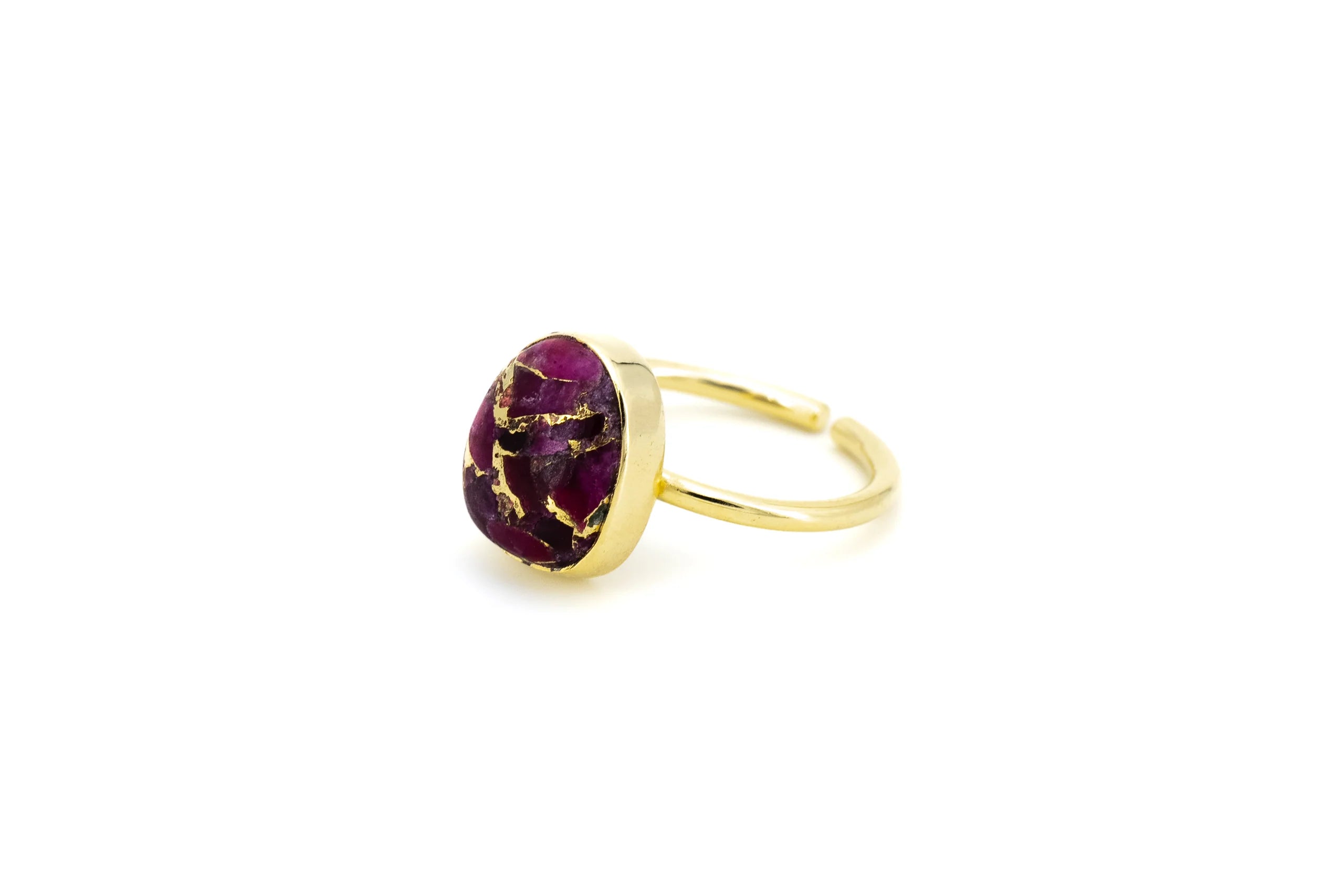 Anello in Ottone e Apatite
