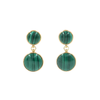 Orecchini in argento 925 con Malachite -Dorato