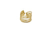Anello ottone fascia multi fili