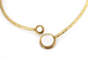 Collana Girocollo in Ottone e 2 Madreperle Tonde