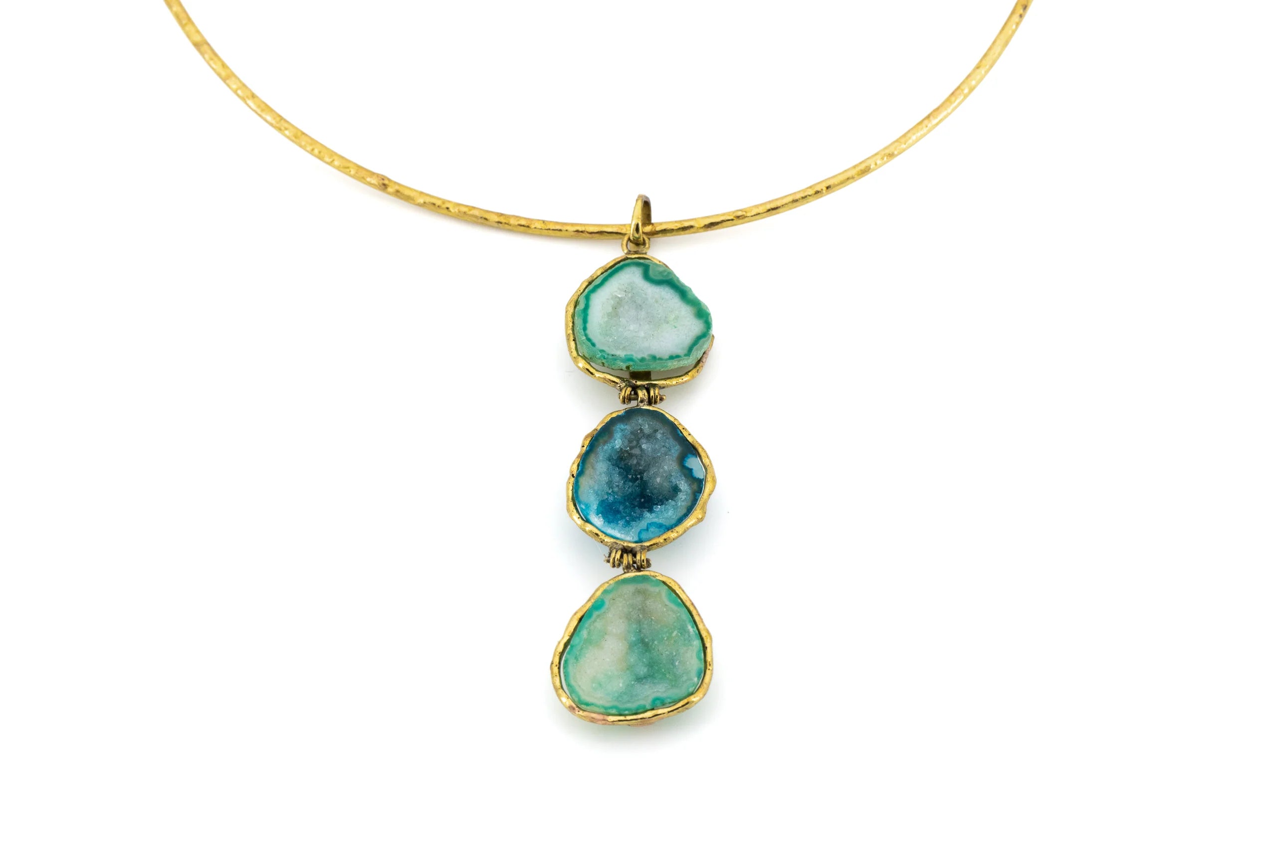 Girocollo in Ottone con triplo geode