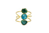 Bracciale in ottone con triplo geode