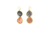 Orecchini in Ottone doppio geode