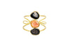 Bracciale in ottone con triplo geode