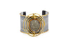 Bracciale in Ottone e Acciaio con Ametista verde (Prasiolite)