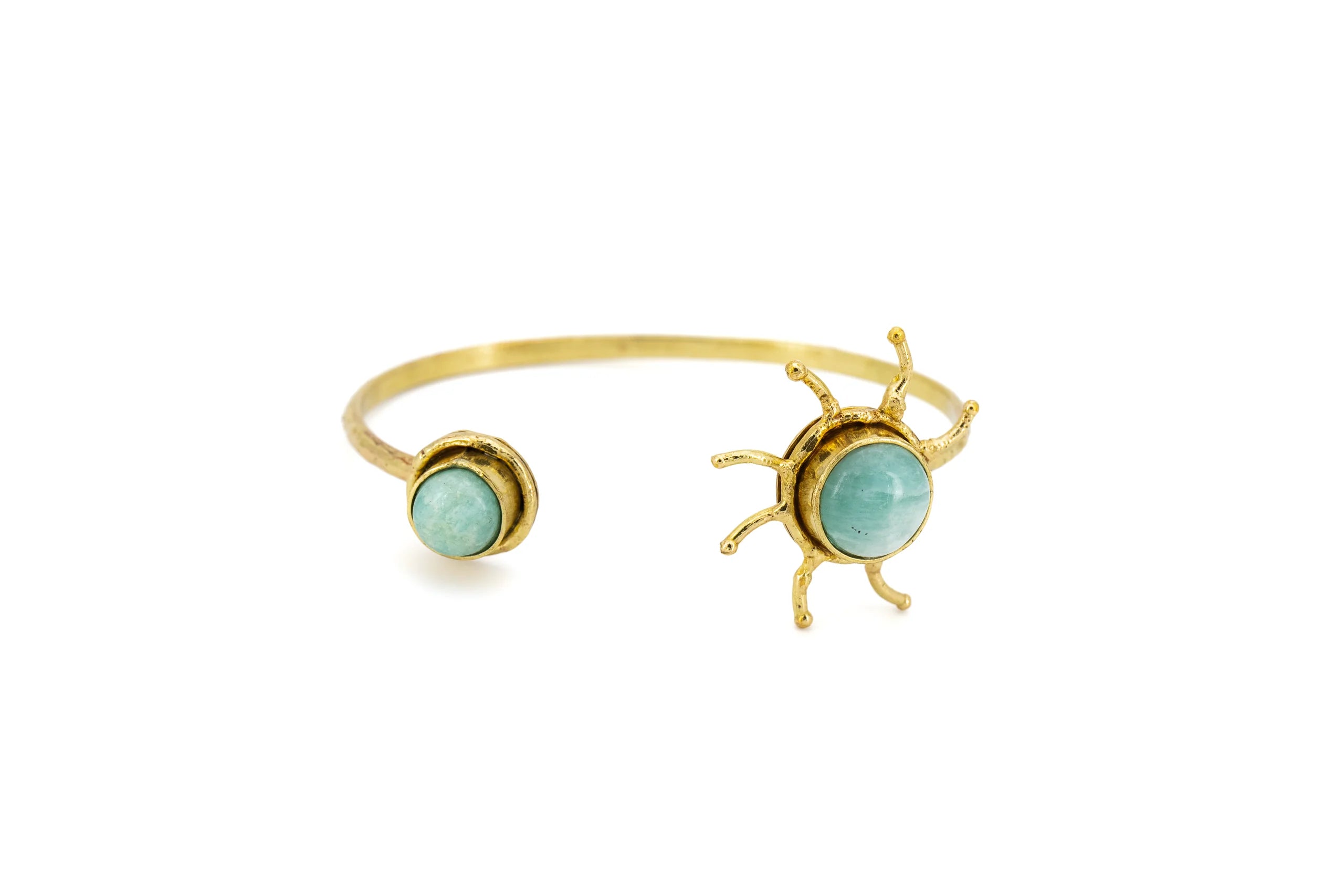Bracciale sole in Ottone e Pietra naturale