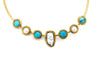 Collarino in Ottone con Turchese e Perle