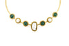 Collarino in Ottone con Smeraldo e Perle